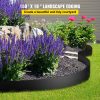 Landscape Edging, 10 inch Depth 150 ft Total Length, Recycled HDPE Coiled Terrace Board, Flexible Bender Border for Landscaping, Lawn, Garden, Yard, Against Invading Weeds, Black - Image 2